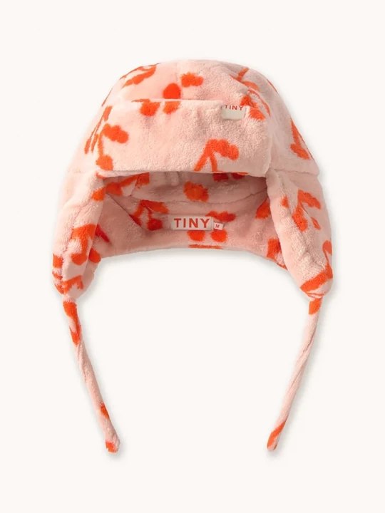 Obrázek produktu Tinycottons Dětská čepice Tinycottons CHERRIES EARFLAP BEANIE oranžová
