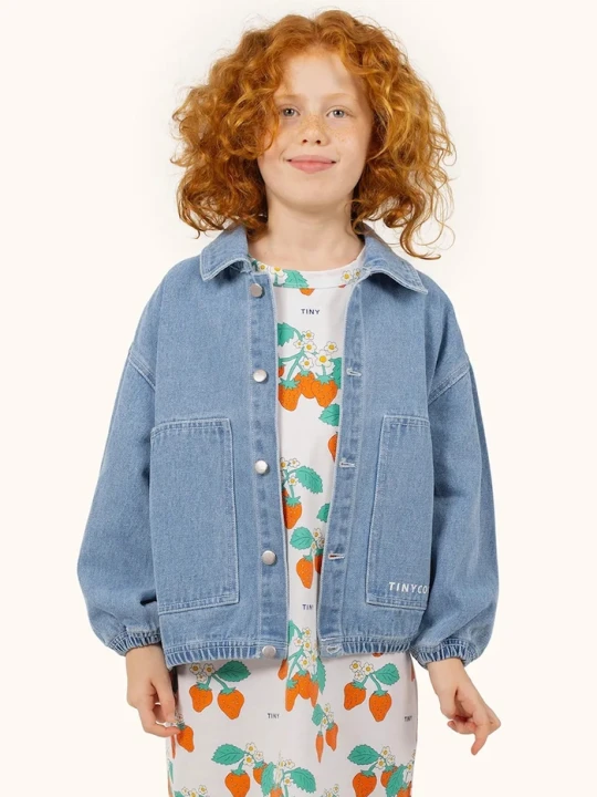 Obrázek produktu Tinycottons Dětská riflová bunda GRAPHIC DENIM JACKET modrá