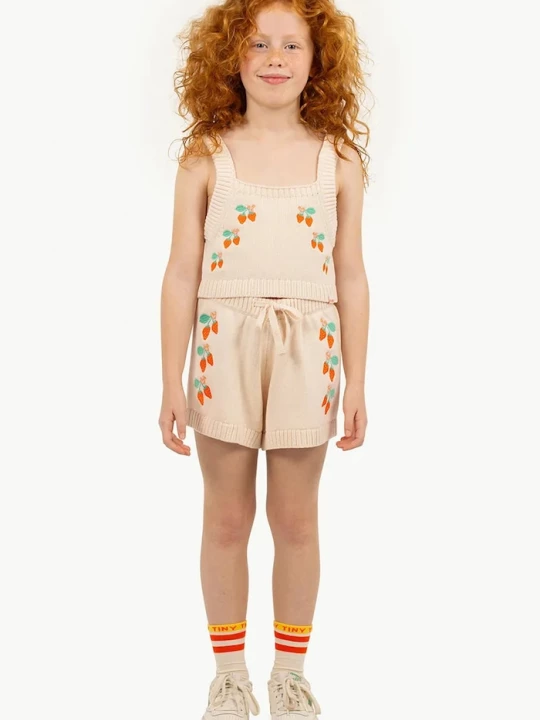 Obrázek produktu Tinycottons Dětské bavlněné šortky Tinycottons STRAWBERRIES SHORTS béžová