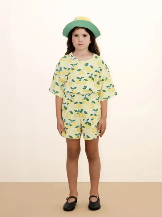 Obrázek produktu Tinycottons Dětské kraťasy Tinycottons ORANGES RIB SHORT žlutá