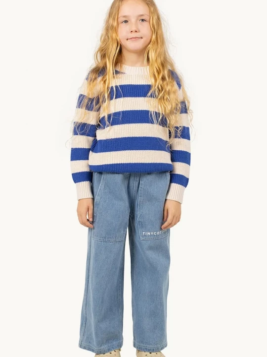 Obrázek produktu Tinycottons Dětské rifle Tinycottons GRAPHIC DENIM PANT modrá