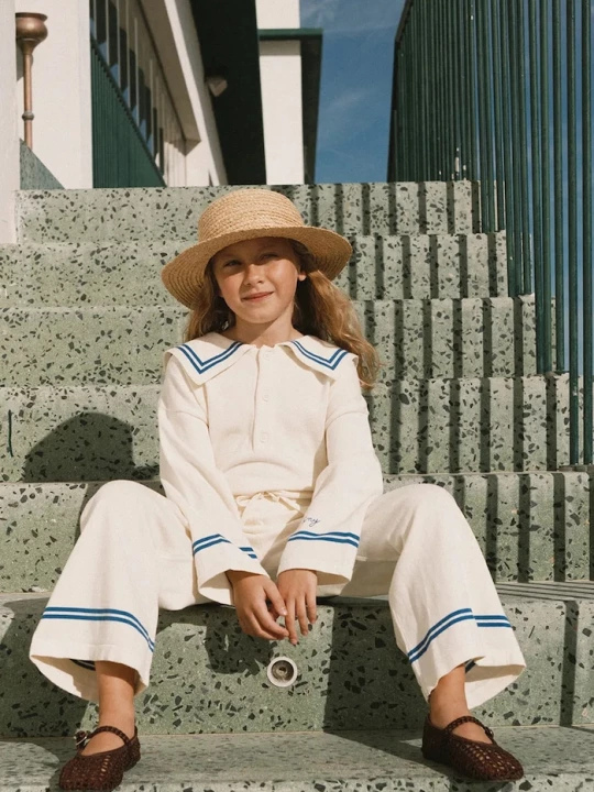 Obrázek produktu Tinycottons Dětský bavlněný svetr SAILOR TINY CARDIGAN béžová