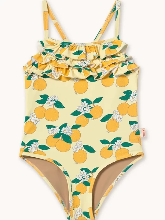 Obrázek produktu Tinycottons Jednodílné dětské plavky Tinycottons ORANGES SWIMSUIT žlutá