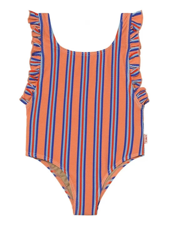 Obrázek produktu Tinycottons Jednodílné dětské plavky Tinycottons STRIPES SWIMSUIT oranžová