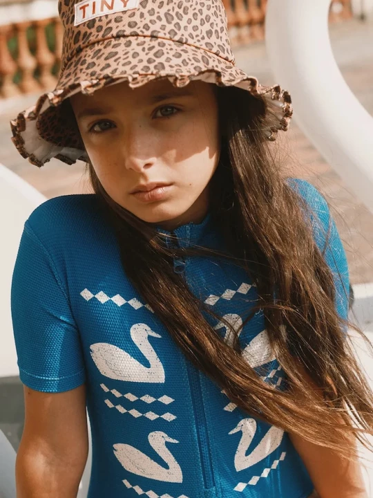 Obrázek produktu Tinycottons Jednodílné dětské plavky Tinycottons SWANS SWIMSUIT modrá