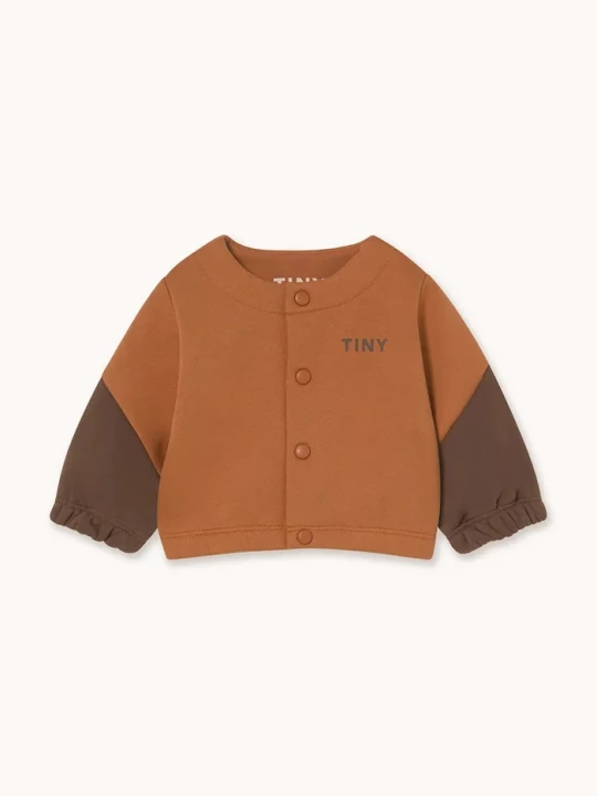 Obrázek produktu Tinycottons Kojenecká bunda Tinycottons TINY COLOR BLOCK BABY JACKET hnědá