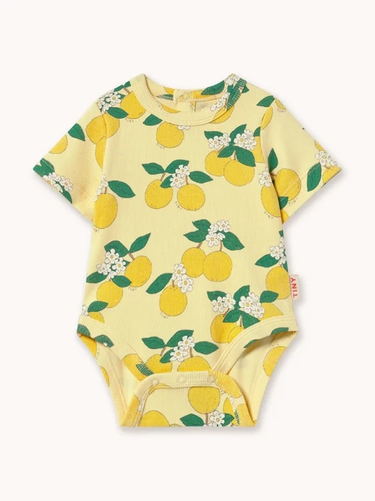 Obrázek produktu Tinycottons Kojenecké body Tinycottons ORANGES RIB BODY žlutá