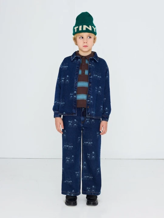 Obrázek produktu Tinycottons košile dětská bavlněná TINY TEA ROOM 2 DENIM SHIRT modrá