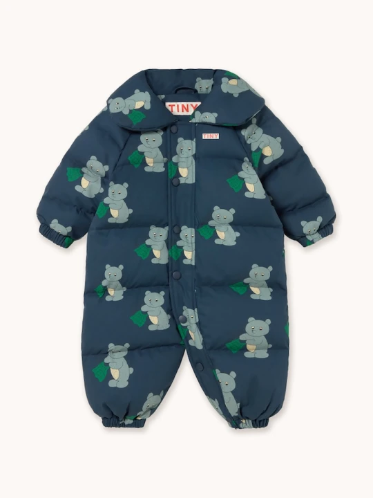 Obrázek produktu Tinycottons overal kojenecký s bavlnou BEARS PADDED OVERALL námořnická modř