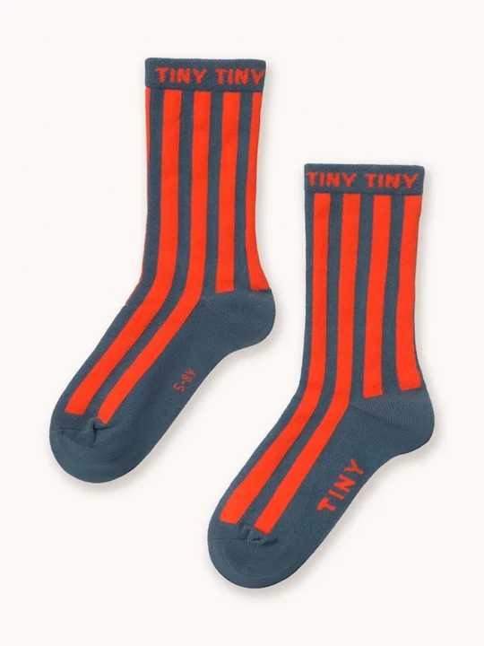 Obrázek produktu Tinycottons ponožky dětské STRIPES MEDIUM SOCKS červená