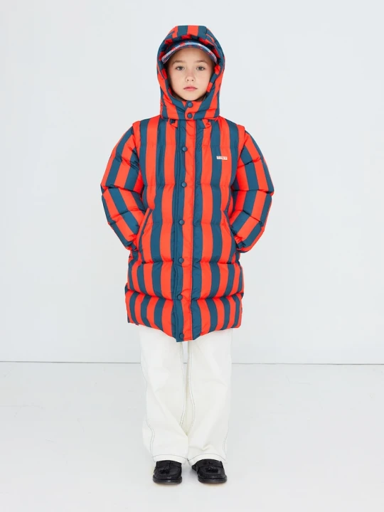 Obrázek produktu Tinycottons prošívaná bunda dětská RED-BLUE STRIPES PADDED JACKET