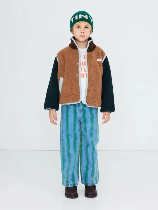 Obrázek produktu Tinycottons rozepínací mikina dětská fleecová COLOR BLOCK SHERPA JACKET