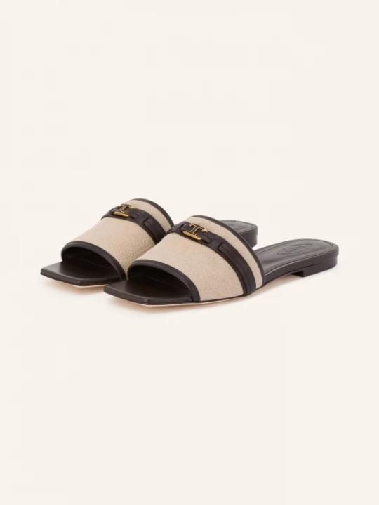 Obrázek produktu Tod's Pantofle béžová / zlatá / tmavě hnědá