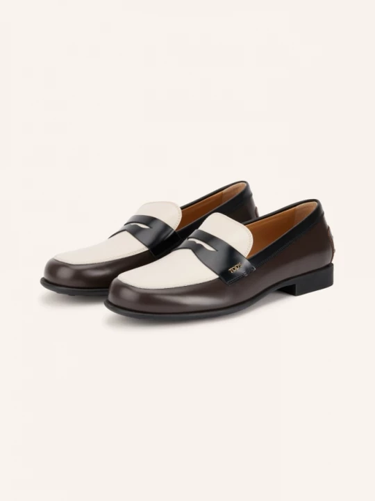Obrázek produktu Tod's Penny Mokasíny tmavě hnědá / bílá / černá
