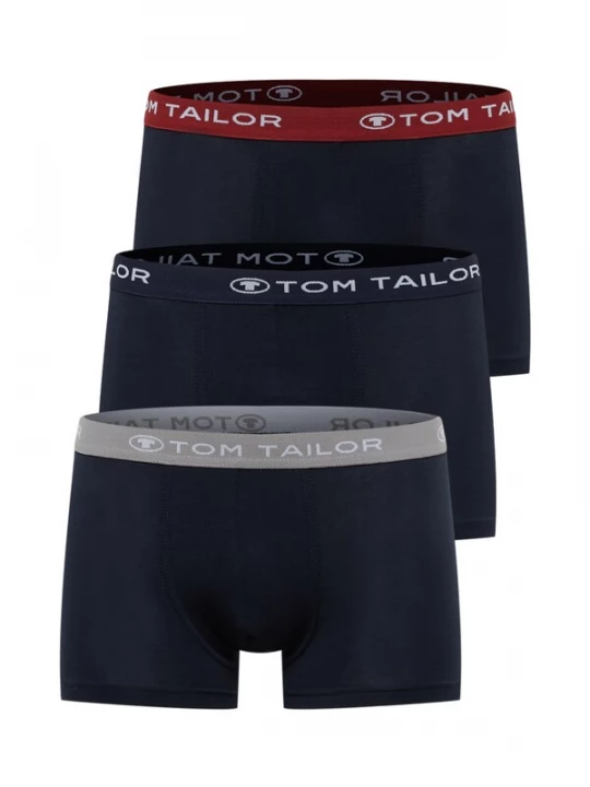 Obrázek produktu TOM TAILOR Boxerky  marine modrá / šedá / vínově červená / bílá