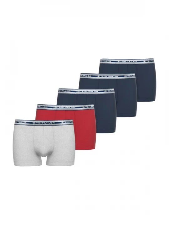 Obrázek produktu TOM TAILOR Boxerky marine modrá / světle šedá / červená