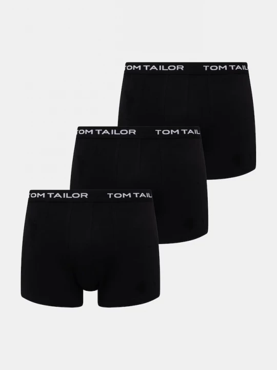 Obrázek produktu Tom Tailor boxerky pánské bavlněné s elastanem 3-pack černá