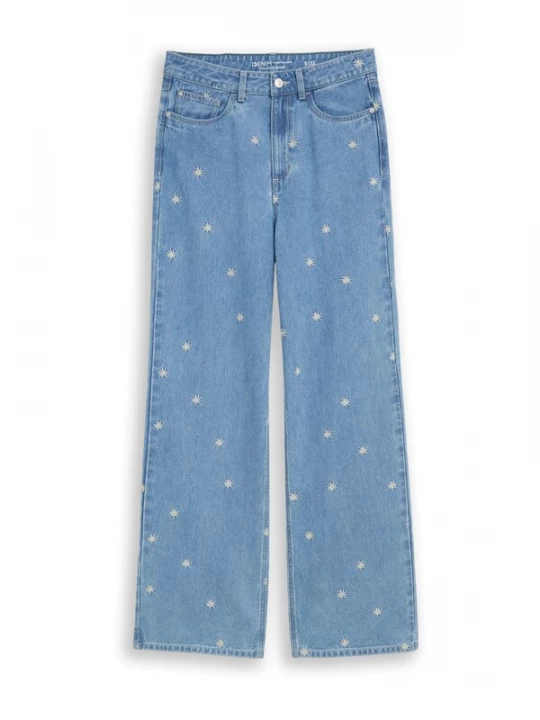 Obrázek produktu TOM TAILOR DENIM Džíny 'Linou' modrá džínovina / pastelově žlutá / offwhite