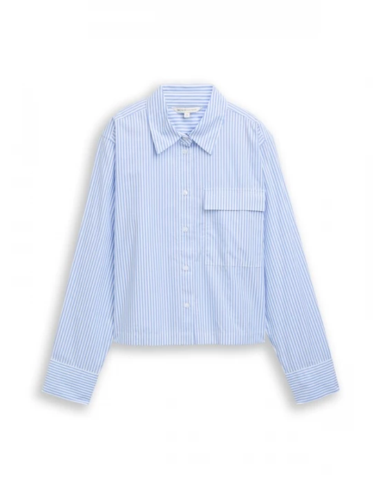 Obrázek produktu TOM TAILOR DENIM Halenka modrá / bílá