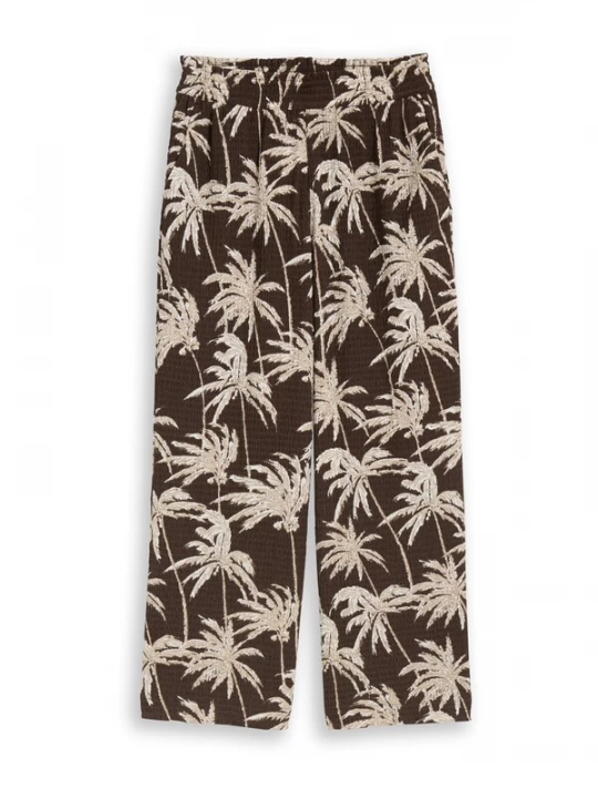 Obrázek produktu TOM TAILOR DENIM Kalhoty velbloudí / hnědá / bílá