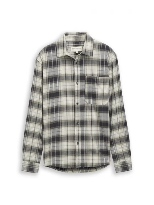Obrázek produktu TOM TAILOR DENIM Košile antracitová / pastelově zelená / bílá