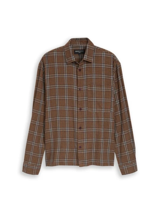 Obrázek produktu TOM TAILOR DENIM Košile hnědá / tmavě hnědá / bílá