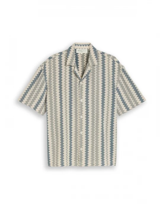 Obrázek produktu TOM TAILOR DENIM Košile krémová / modrá / pastelově zelená