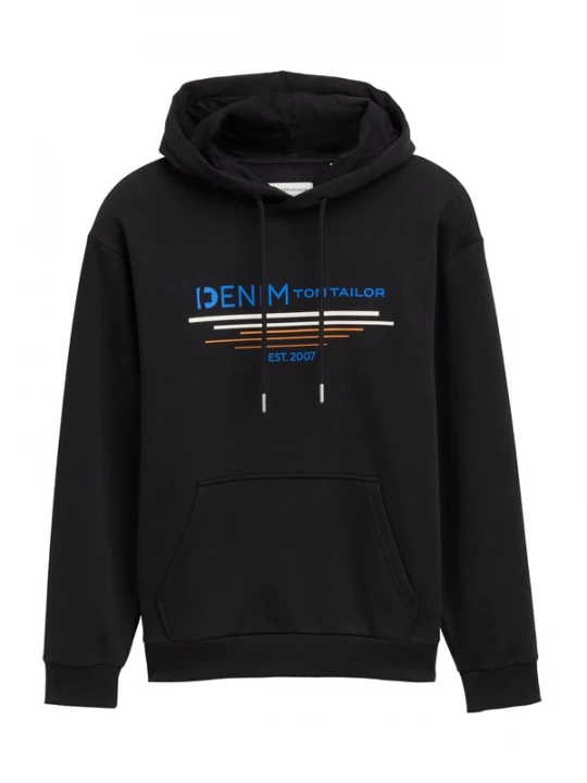 Obrázek produktu TOM TAILOR DENIM Mikina královská modrá / oranžová / černá / bílá