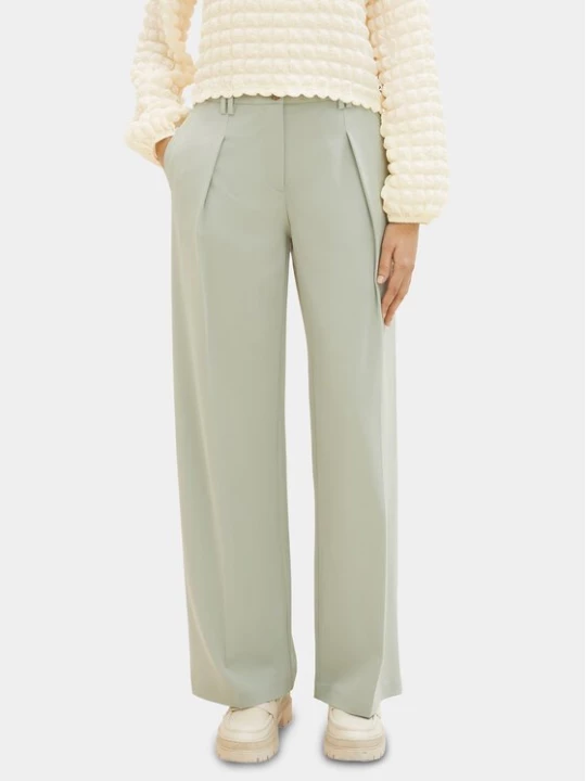 Obrázek produktu Tom Tailor Kalhoty z materiálu 1040686 Zelená Wide Leg