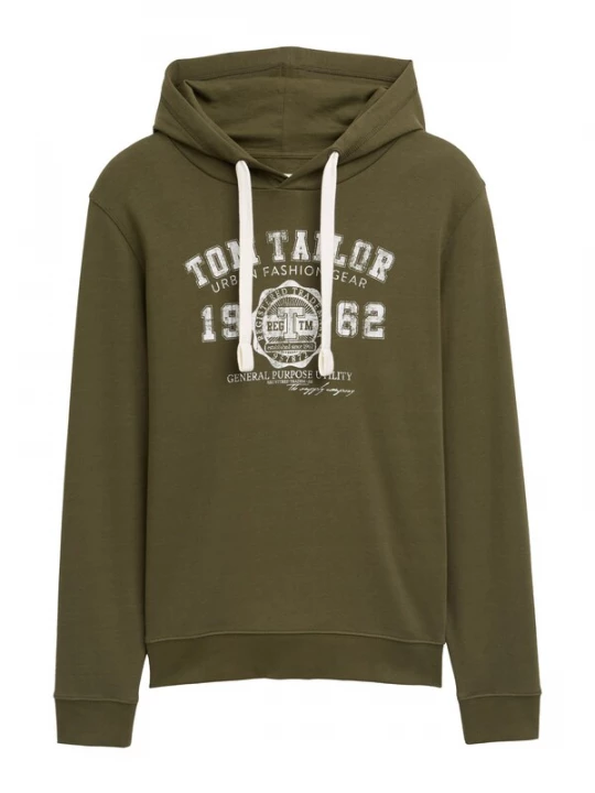 Obrázek produktu TOM TAILOR Mikina olivová / bílá