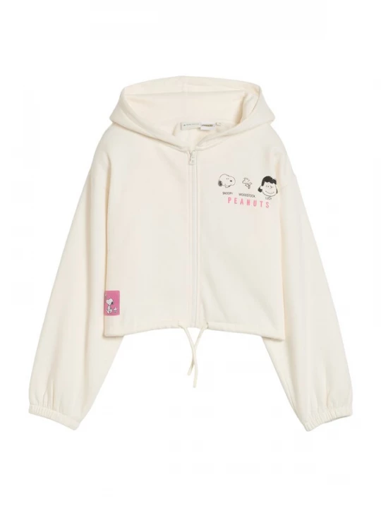 Obrázek produktu TOM TAILOR Mikina 'Peanuts' růžová / černá / offwhite