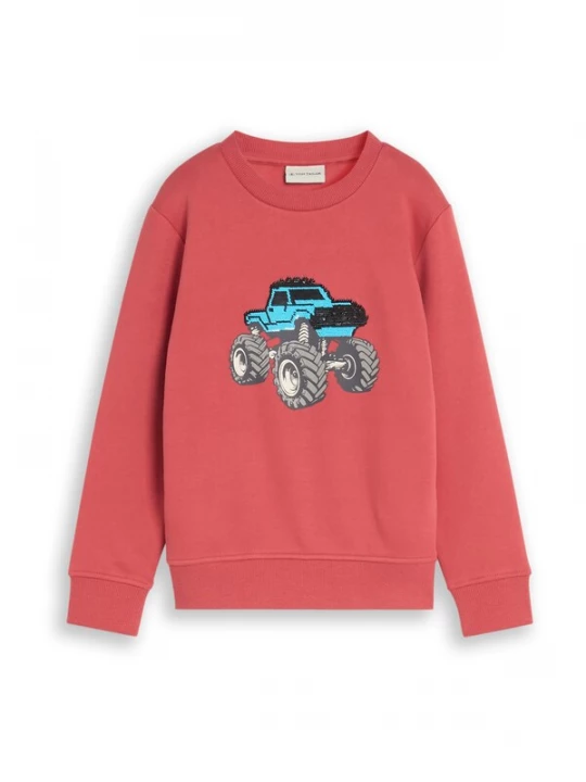Obrázek produktu TOM TAILOR Mikina světlemodrá / šedá / červená / černá