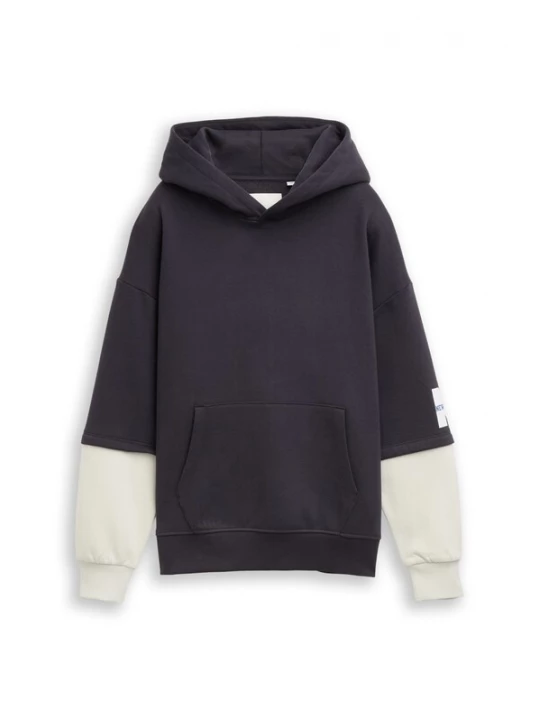 Obrázek produktu TOM TAILOR Mikina tmavě šedá / offwhite