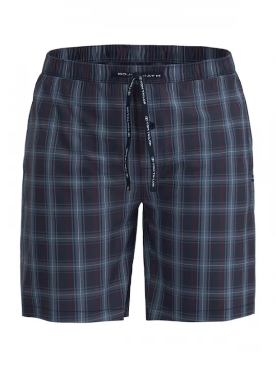 Obrázek produktu TOM TAILOR Pyžamové kalhoty 'Bermuda' modrá / námořnická modř / tmavě červená