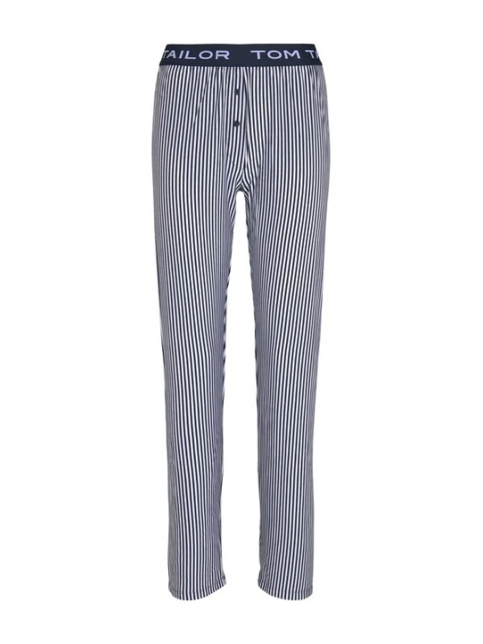 Obrázek produktu TOM TAILOR Pyžamové kalhoty tmavě modrá / bílá