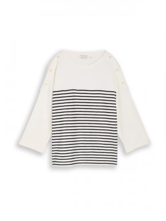 Obrázek produktu TOM TAILOR Svetr černá / offwhite