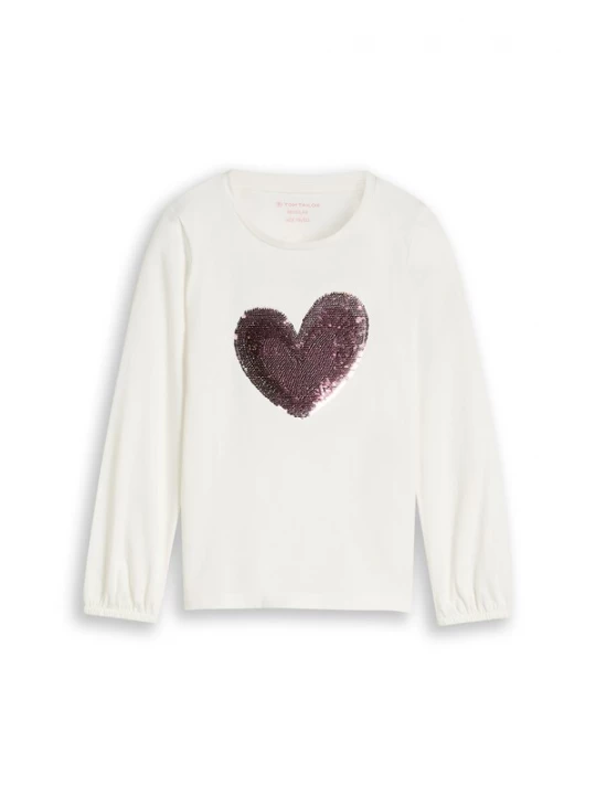 Obrázek produktu TOM TAILOR Tričko lenvandulová / růže / stříbrná / bílá