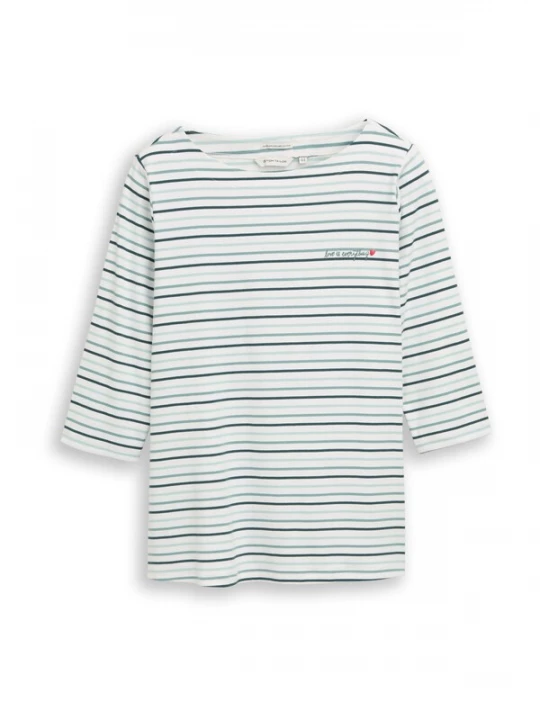 Obrázek produktu Tom Tailor Women + Tričko mátová / jedle / bílá