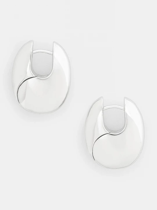 Obrázek produktu Tom Wood Stříbrné náušnice Pebble Hoops Medium V1