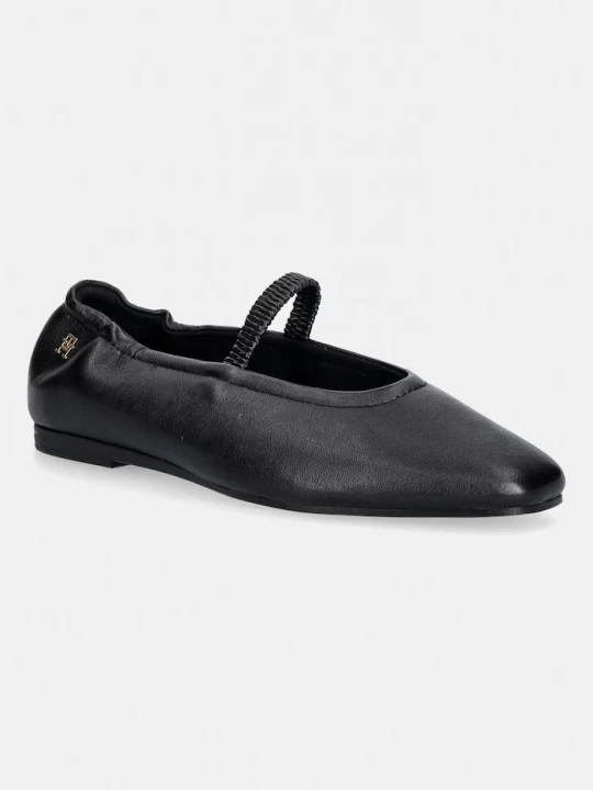 Obrázek produktu Tommy Hilfiger baleríny kožené SOFT LEATHER ELLASTIC BALLERINA černá