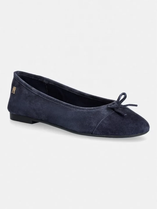 Obrázek produktu Tommy Hilfiger baleríny semišové HILFIGER SUEDE BALLERINA námořnická modř