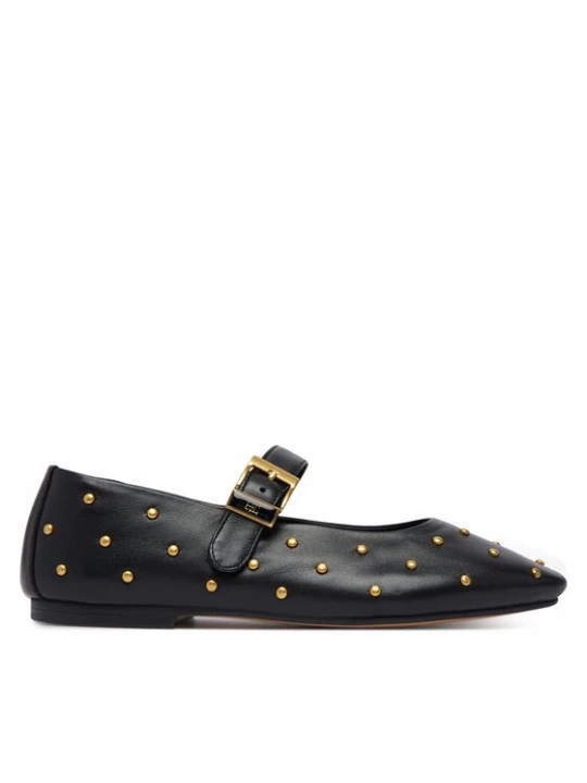Obrázek produktu Tommy Hilfiger Baleríny Th Buckle Leather Stud Ballerina FW0FW09541 Černá