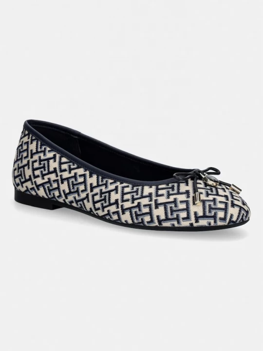 Obrázek produktu Tommy Hilfiger baleríny TH CHARM JACQUARD BALLERINA námořnická modř