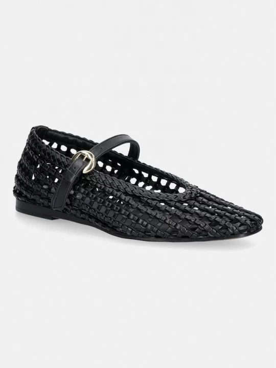 Obrázek produktu Tommy Hilfiger baleríny WOVEN LEATHER MIX BALLERINA černá