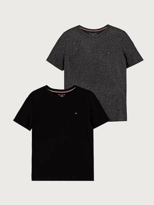 Obrázek produktu Tommy Hilfiger basic tričko dětské bavlněné 2-pack černá