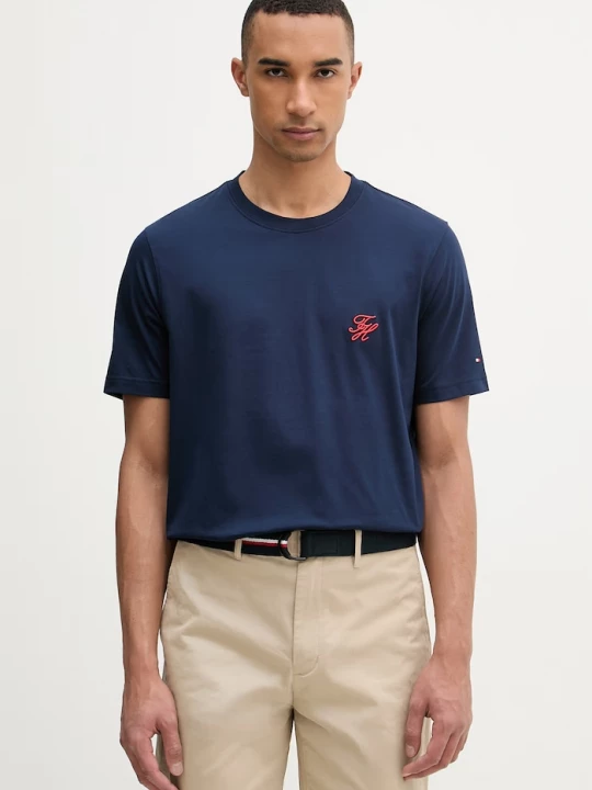 Obrázek produktu Tommy Hilfiger basic tričko pánské bavlněné SUMMER námořnická modř