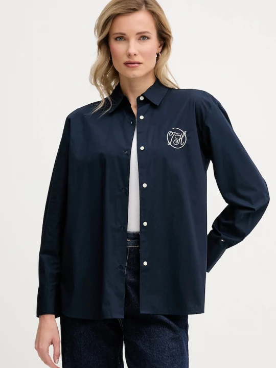 Obrázek produktu Tommy Hilfiger Bavlněná košile Tommy Hilfiger námořnická modř