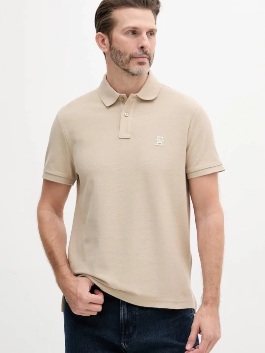 Obrázek produktu Tommy Hilfiger Bavlněné polo tričko Tommy Hilfiger béžová