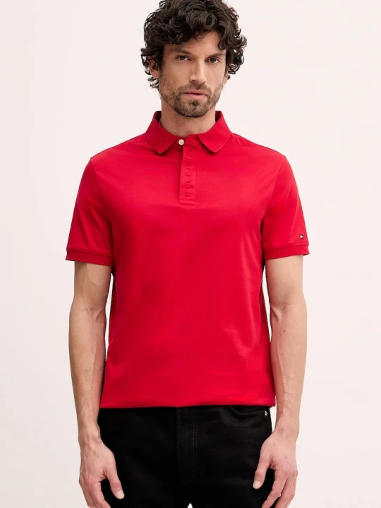 Obrázek produktu Tommy Hilfiger Bavlněné polo tričko červená
