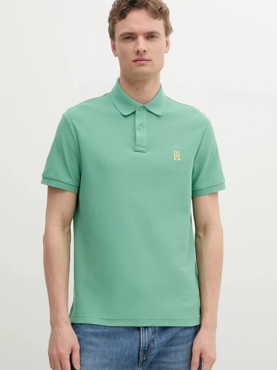Obrázek produktu Tommy Hilfiger Bavlněné polo tričko Tommy Hilfiger zelená